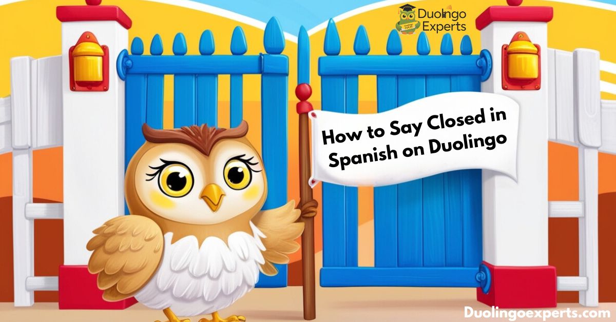 How to Say Closed in Spanish on Duolingo