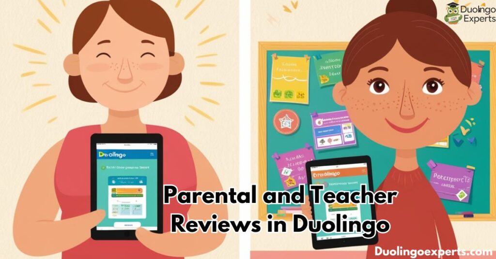 Parental and Teacher Reviews in Duolingo