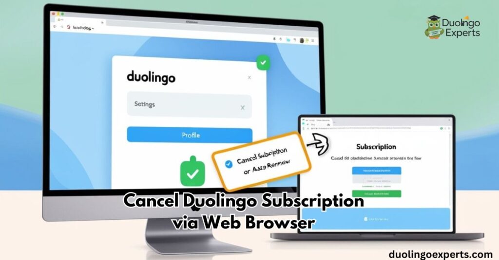 Cancel Duolingo Subscription via Web Browser