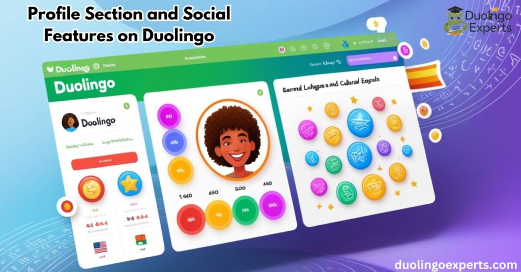 Profile Section and Social Features on Duolingo