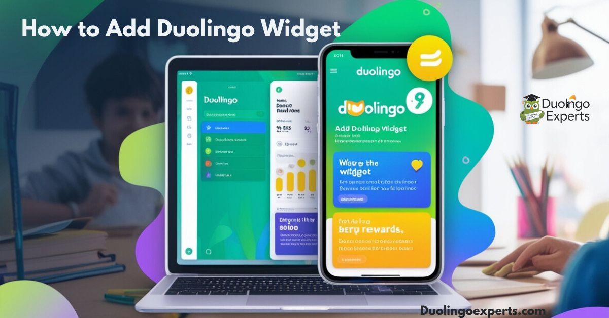 how to add duolingo widget