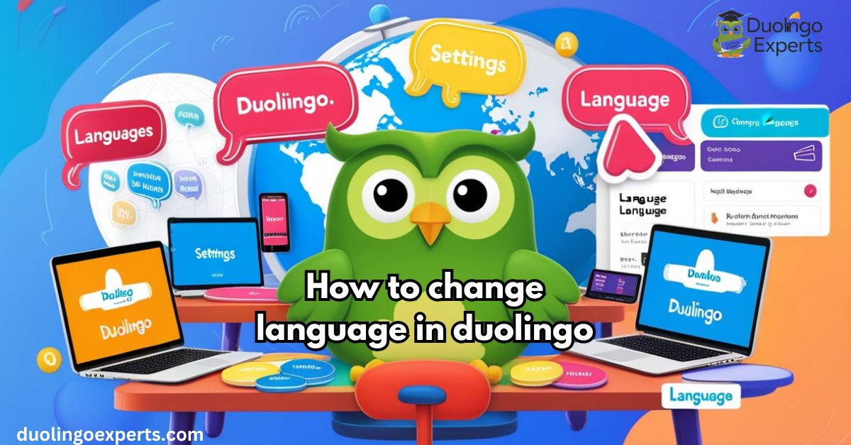 how to change language in duolingo