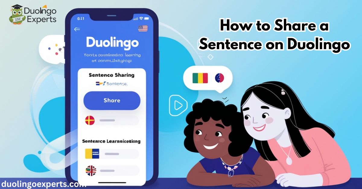 how to share a sentence on duolingo