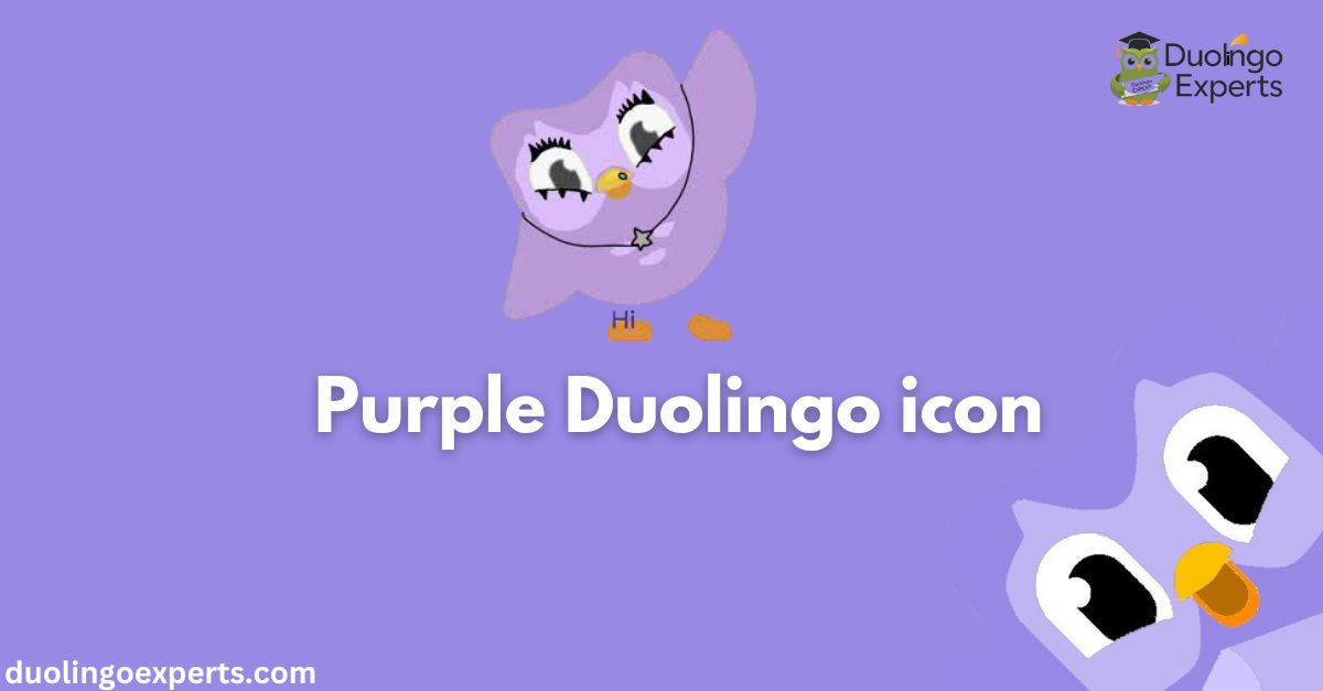 purple duolingo icon